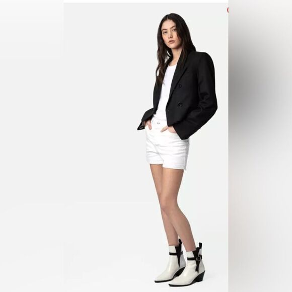 Zadig & Voltaire boots Tyler Cecilia vintage patent Bootie white ice. New 38/7 - Picture 2 of 13